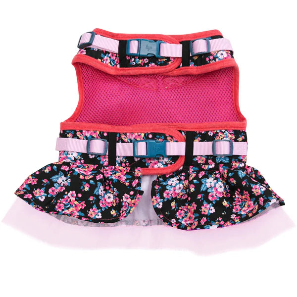 Blueberry Pet - Black | Made Well Floral Print Dog Dress Harness