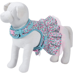 Blueberry Pet - Light Blue | Made Well Floral Print Dog Dress Harness
