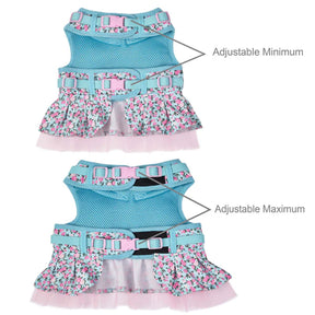 Blueberry Pet - Light Blue | Made Well Floral Print Dog Dress Harness