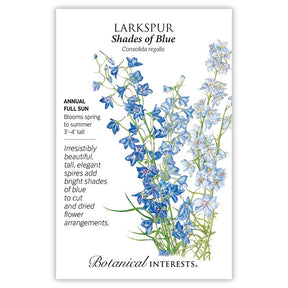 Botanical Interests, Inc. - Larkspur Shades of Blue Seeds