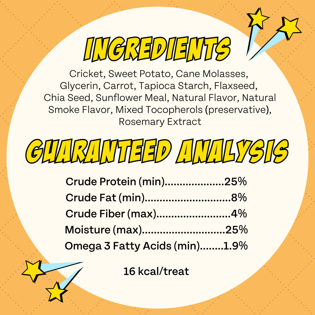 Chippin - Chirpy Jerky	Cricket Sweet Potato Carrot
