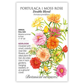 Botanical Interests, Inc. - Portulaca Moss Rose Double Blend Seeds