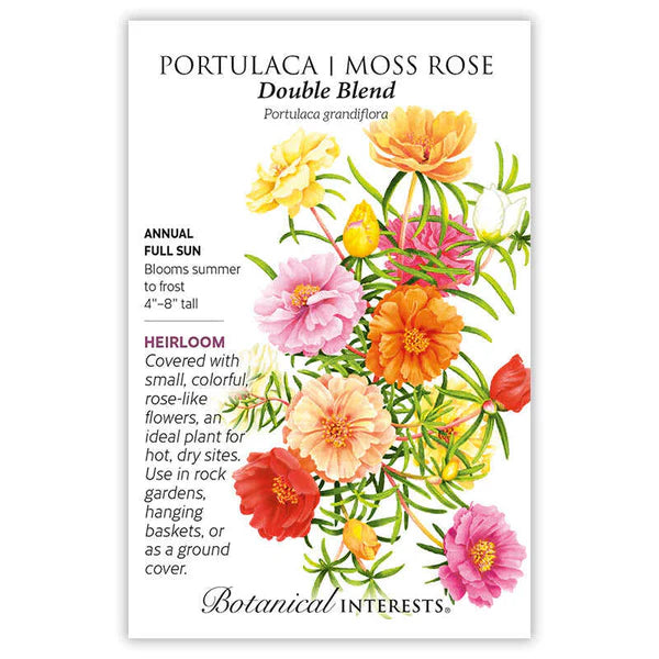 Botanical Interests, Inc. - Portulaca Moss Rose Double Blend Seeds