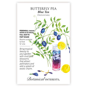 Botanical Interests, Inc. - Butterfly Pea Blue Tea Seeds - Southern Agriculture 