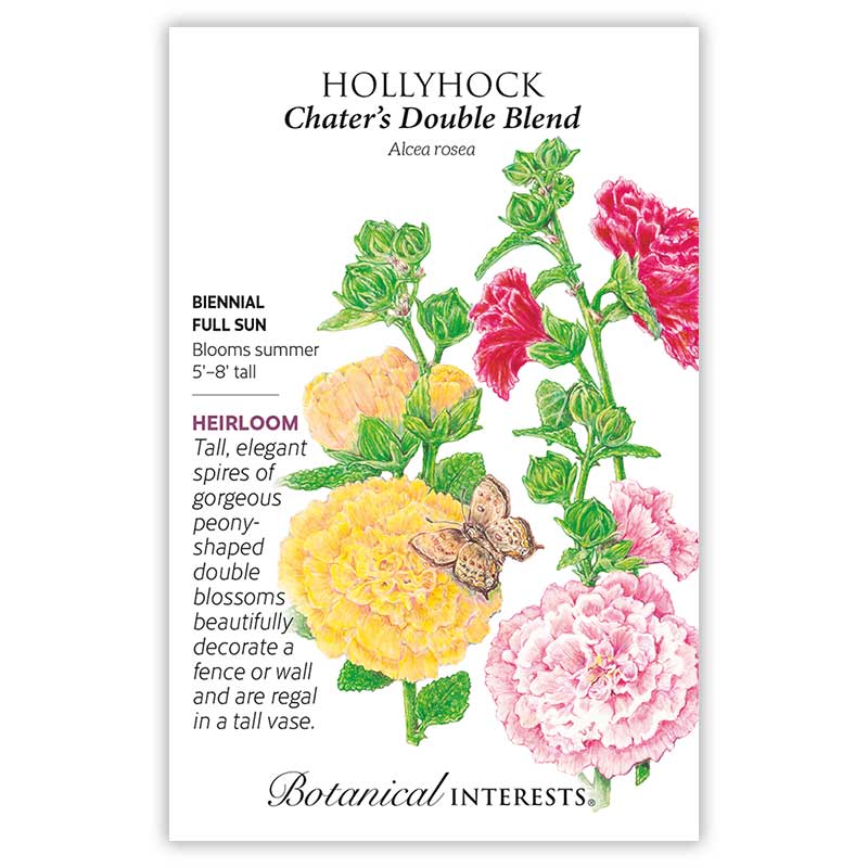 Botanical Interests, Inc. - Chater's Double Hollyhock Seeds - Southern Agriculture 