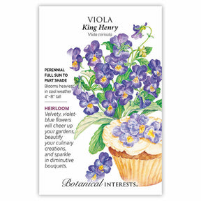 Botanical Interests, Inc. - King Henry Viola Seeds - Southern Agriculture 