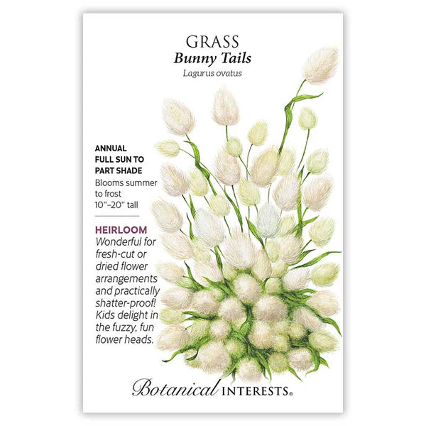Botanical Interests, Inc. - Grass Bunny Tails Seeds - Southern Agriculture 