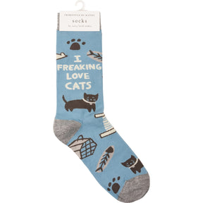 Primitives by Kathy - Socks I Freaking Love Cats