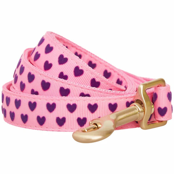 Blueberry Pet - Pink Carnation | Dotted Velvet Heart Dog Leash