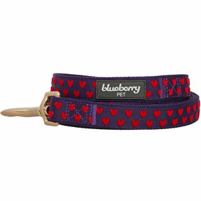 Blueberry Pet - Gothic Grape | Dotted Velvet Heart Dog Leash