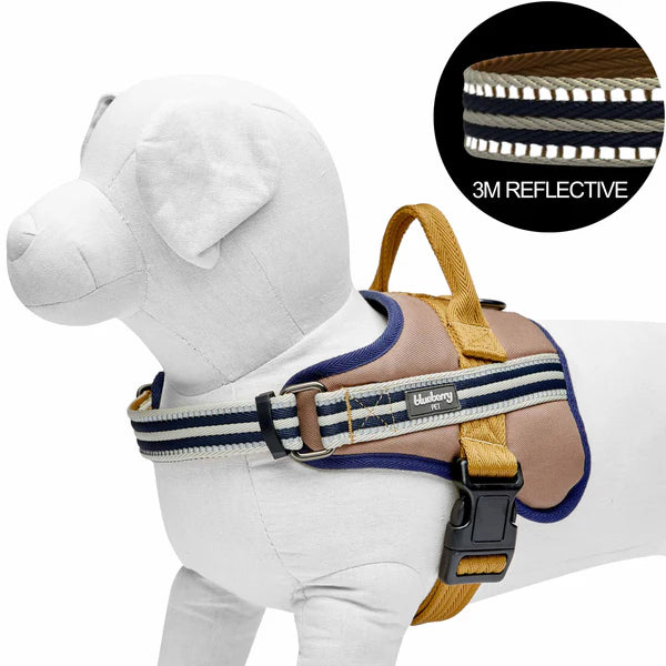 Blueberry Pet - Olive and Blue-gray | Service K-9, 3M Reflective Dog Harness