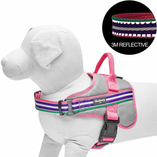 Blueberry Pet - Pink, Emerald and Orchid | Service K-9, 3M Reflective Dog Harness - Southern Agriculture 
