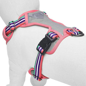Blueberry Pet - Pink, Emerald and Orchid | No Pull 3M Reflective Dog Harness Vest with Handle