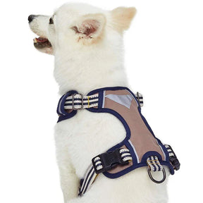 Blueberry Pet - Dog Harness Olive & Blue Gray 3M Multi Colored