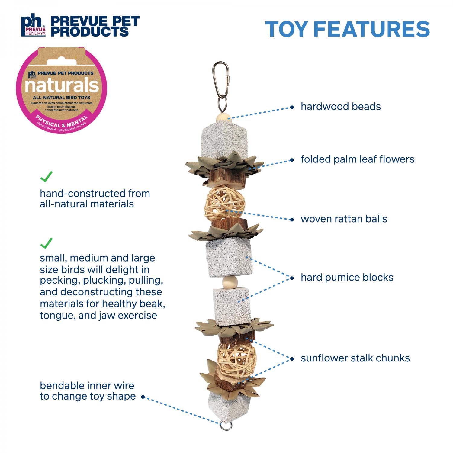 Prevue Hendryx - Lava Cubes & Spheres Cage Bird Toy