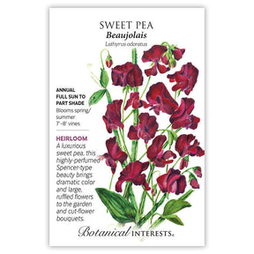 Botanical Interests, Inc. - Beaujolais Sweet Pea Seeds