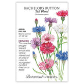 Botanical Interests, Inc. - Bachelor Button Tall Blend Seeds