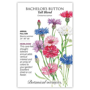 Botanical Interests, Inc. - Bachelor Button Tall Blend Seeds