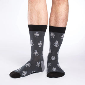 Good Luck Sock - Gray Robot