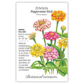 Botanical Interests, Inc. - Zinnia Peppermint Stick Seeds