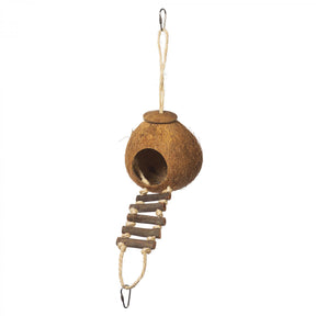 Prevue Hendryx - Climb & Hide Coco Cave With Wood Stick Ladder