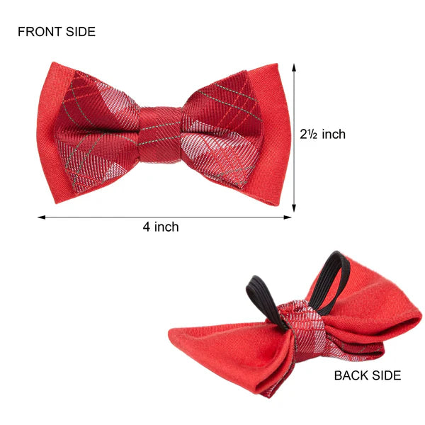 Blueberry Pet - Red Plaid | Luxurious Christmas Festival Dog Collar