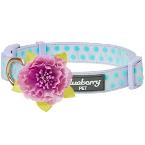 Blueberry Pet - Pastel Purple | Soft Touch Dotted Velvet Dog Collar