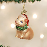 Old World Christmas - Holly Pig Ornament