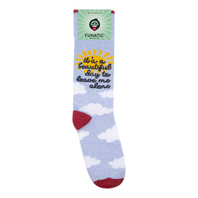 Funatic - Socks It's A Beautiful Day To Leave Me Alone Sunshine
