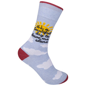 Funatic - Socks It's A Beautiful Day To Leave Me Alone Sunshine