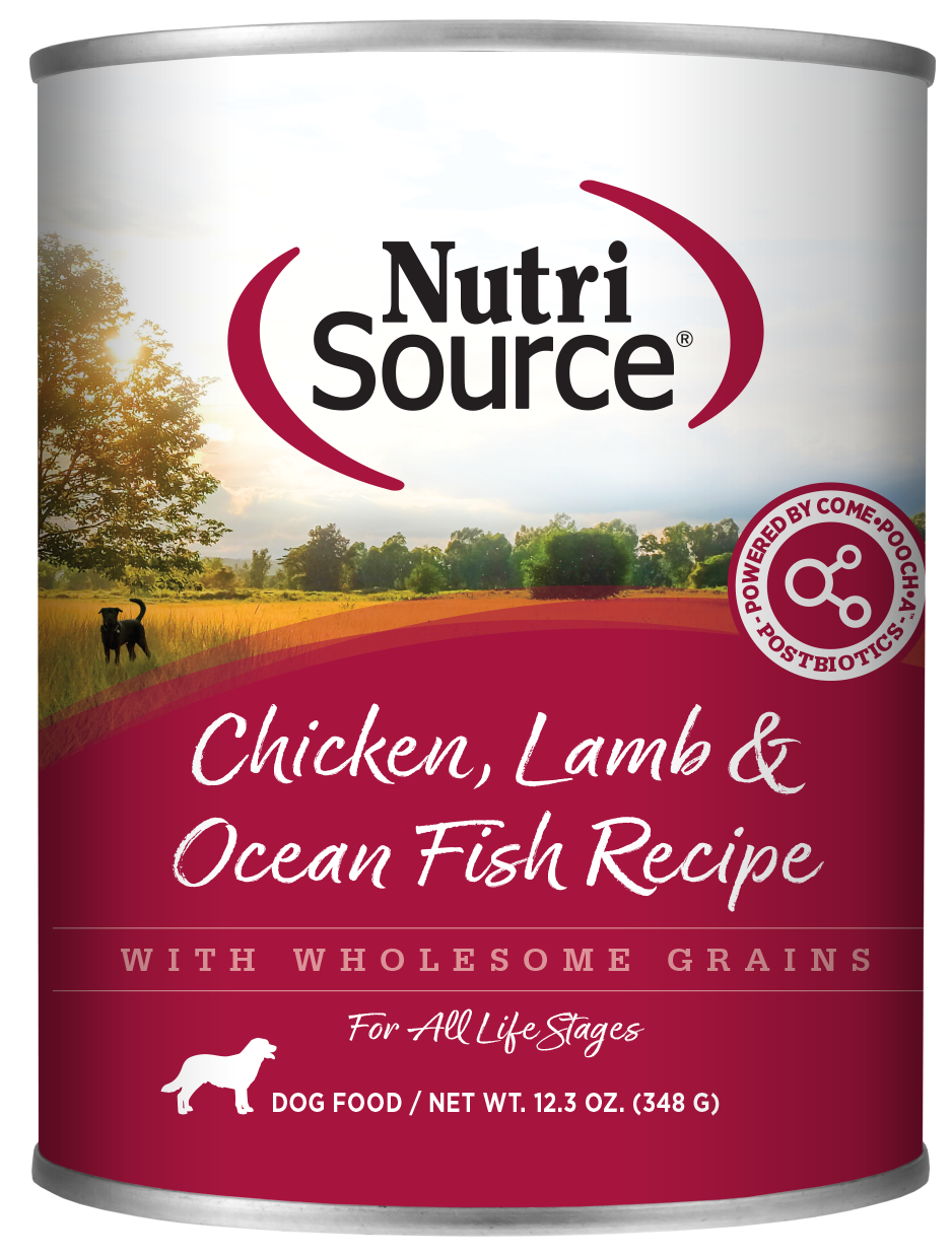 NutriSource - Chicken, Lamb & Ocean Fish All	Life Stages Dog Can