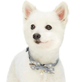 Blueberry Pet - Gray | The Most Coveted Dog Collar with Bowtie & Pearl