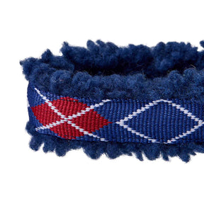 Blueberry Pet - Royal Blue Scottish Argyle | Sherpa Fleece Padded Dog Collar
