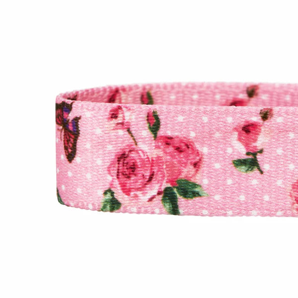 Blueberry Pet - Butterfly and Rose Petal | Paws Floral Dog Collar