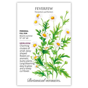 Botanical Interests, Inc. - Feverfew Organic Seeds - Southern Agriculture 