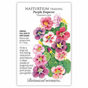 Botanical Interests, Inc. - Nasturtium Purple Emperor Seeds - Southern Agriculture 