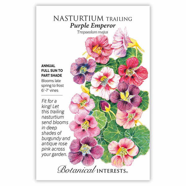 Botanical Interests, Inc. - Nasturtium Purple Emperor Seeds - Southern Agriculture 