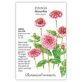 Botanical Interests, Inc. - Zinnia Mazurkia Seeds