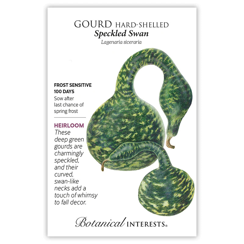 Botanical Interests, Inc. - Gourd Hard-Shelled Speckled Swan Seeds - Southern Agriculture 