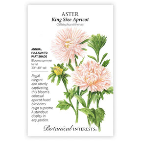 Botanical Interests, Inc. - King Size Apricot Aster Seeds