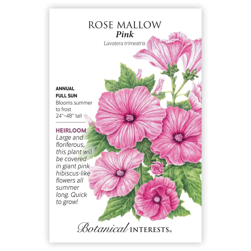 Botanical Interests, Inc. - Pink Rose Mallow Seeds