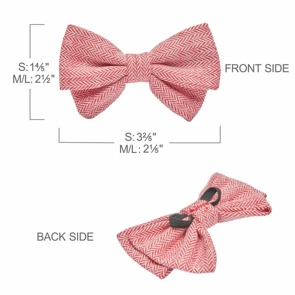 Blueberry Pet - Red | Textured Tweed Dog Collar