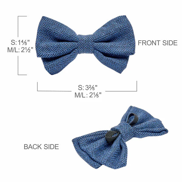 Blueberry Pet - Navy | Textured Tweed Dog Collar