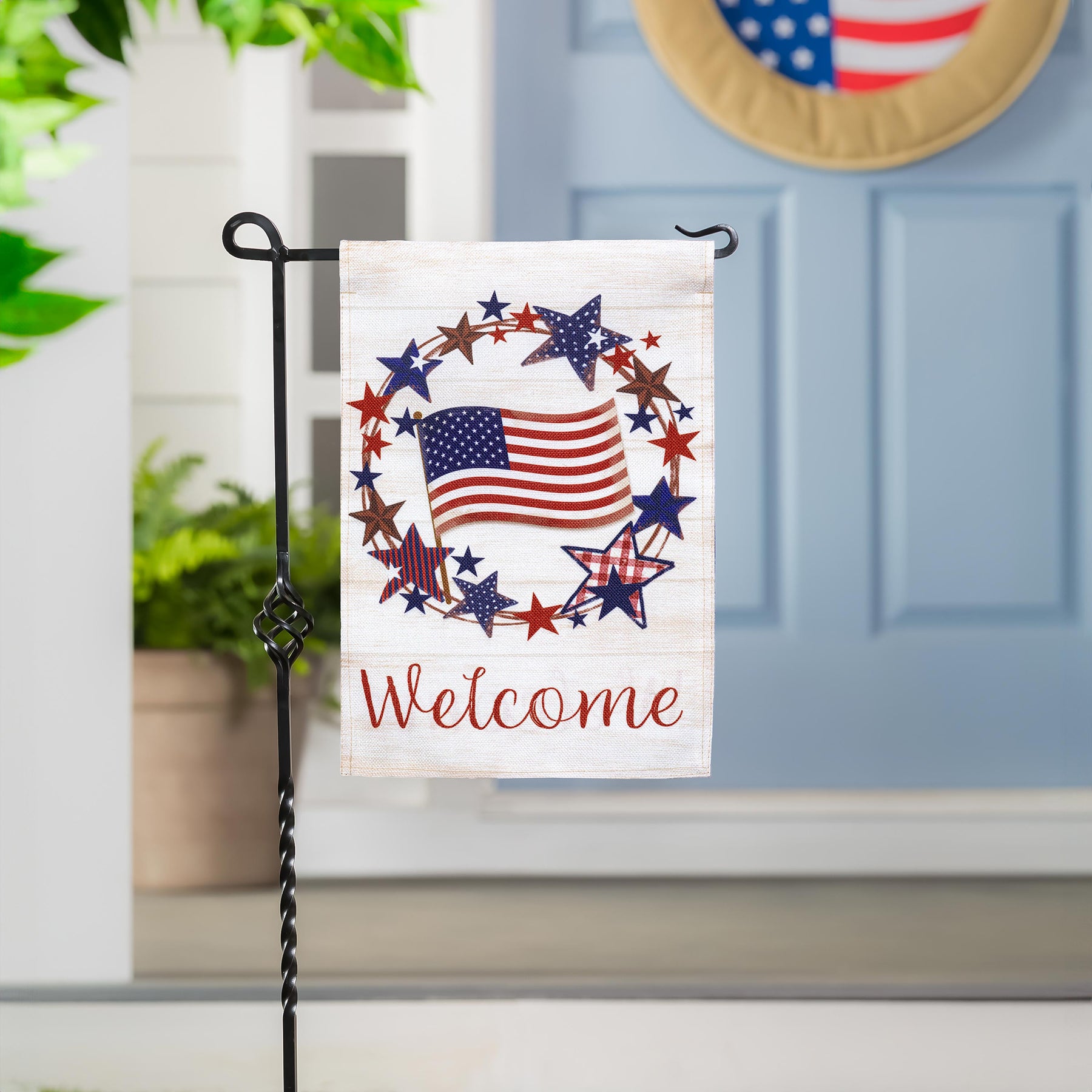 Evergreen Enterprises - Flag American Star Wreath