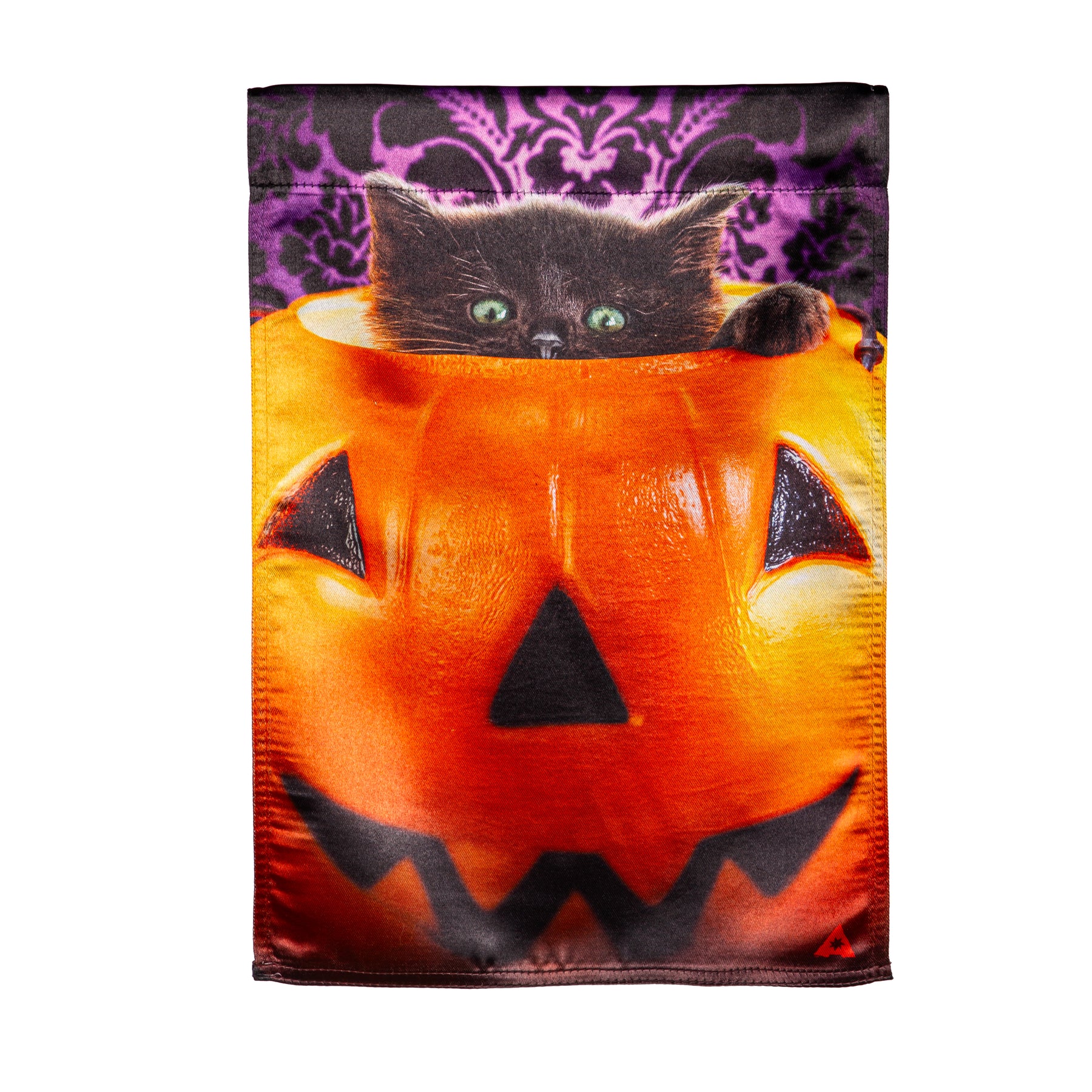 Evergreen Enterprises - Flag Kitten in Pumpkin Bucket
