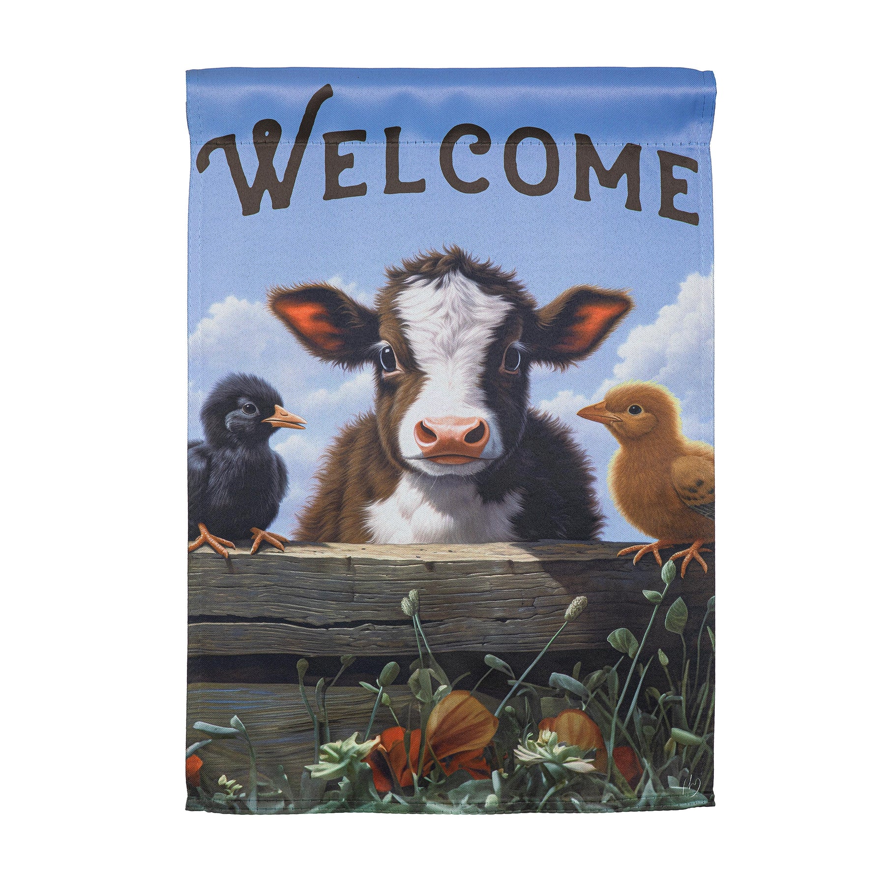 Evergreen Enterprises - Flag Cow & Chicks