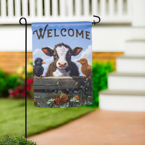 Evergreen Enterprises - Flag Cow & Chicks