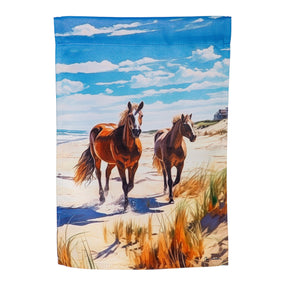 Evergreen Enterprises - Flag Horses on the Beach