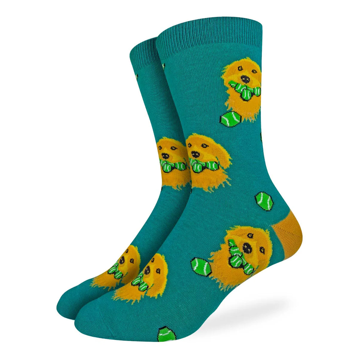Good Luck Sock - Golden Retriever with Tennis Balls