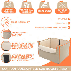 Precious Tails - Car Booster Seat Co-Pilot Pet	Collapsible